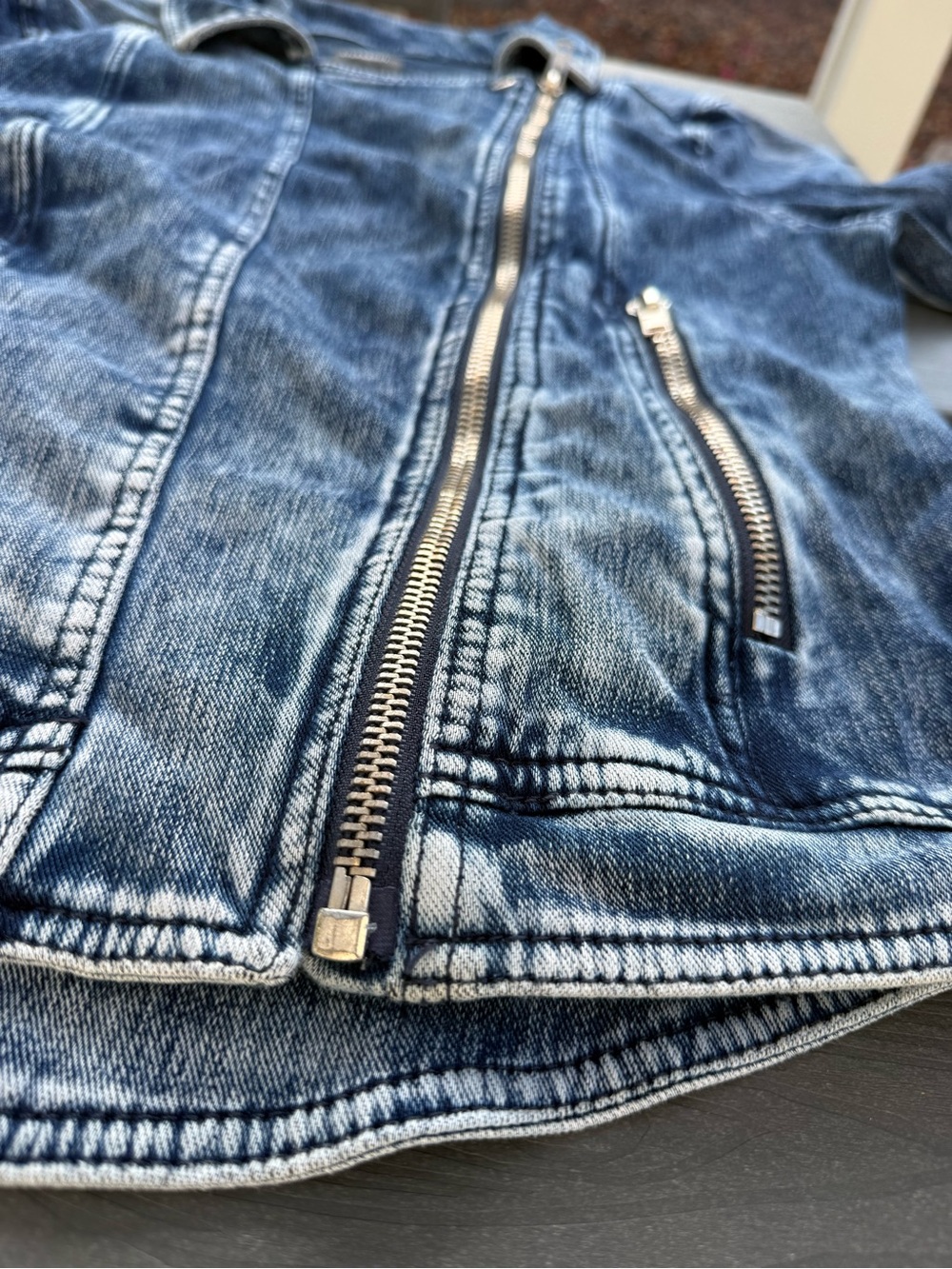 Liverpool Bradford Moto Denim Jacket XL | Like New - Picture 11 of 16